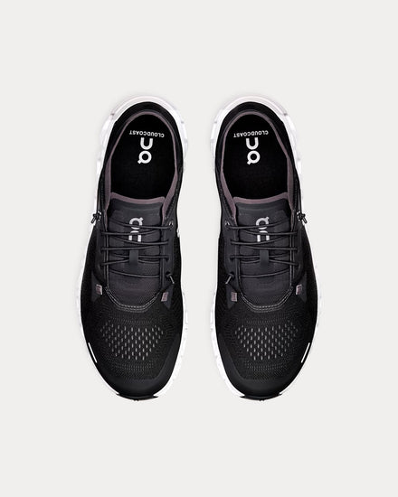 On Running Cloud 6 Coast Black / White Running Shoes - 2