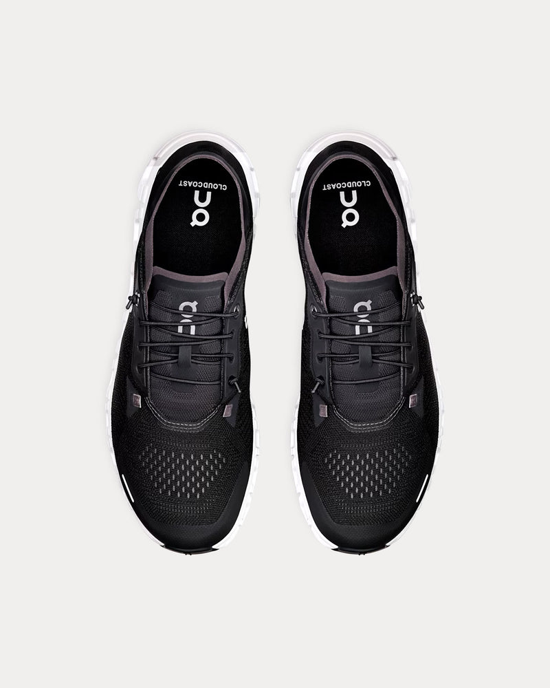 On Running Cloud 6 Coast Black / White Running Shoes - 2