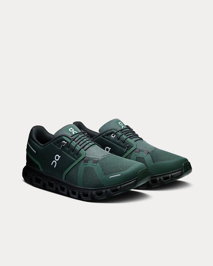 On Running Cloud 6 Evergreen / Black Running Shoes - 3