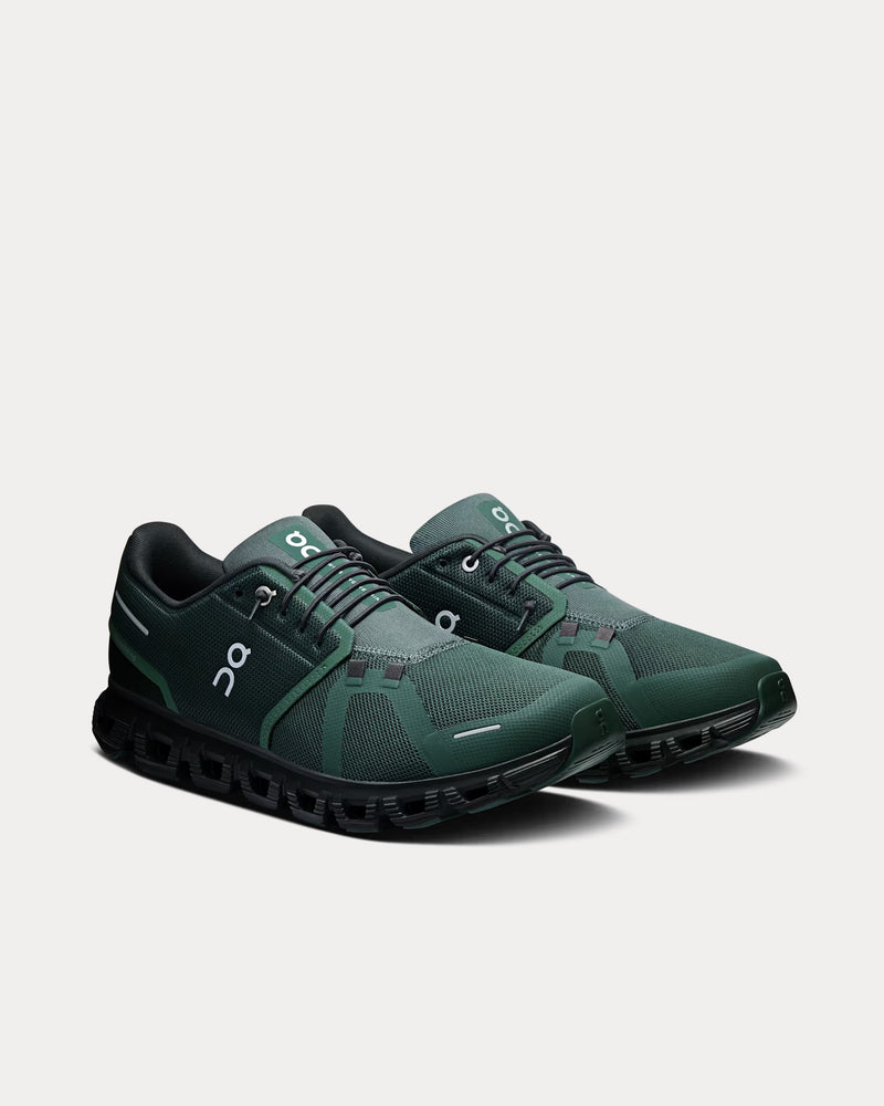 On Running Cloud 6 Evergreen / Black Running Shoes - 3