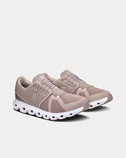 On Running Cloud 6 Fog / White Running Shoes - 3
