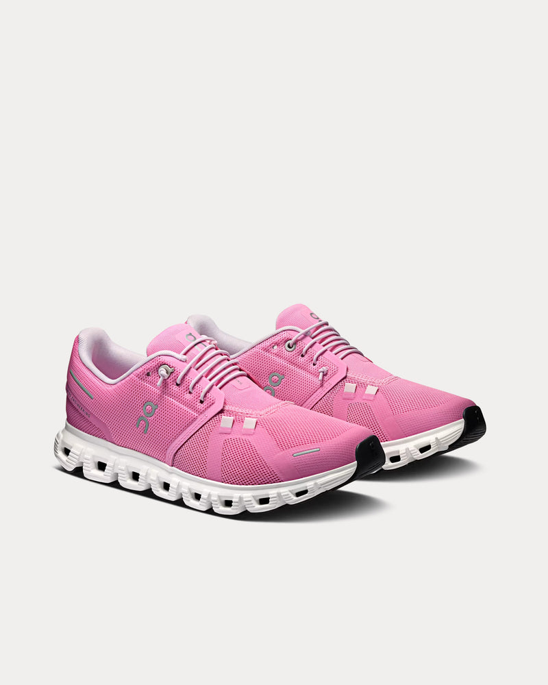 On Running Cloud 6 Raspberry / White Running Shoes - 3