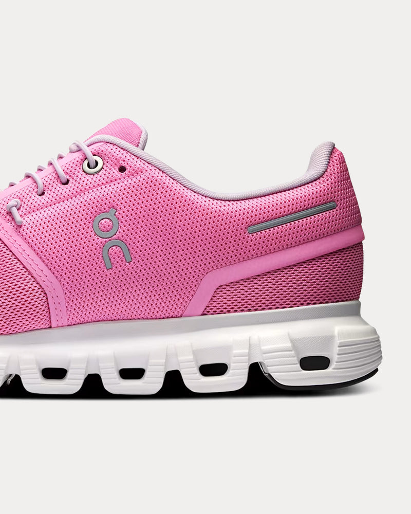 On Running Cloud 6 Raspberry / White Running Shoes - 5