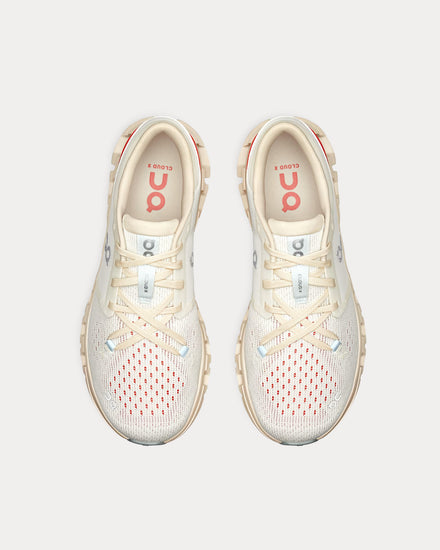 On Running Cloud X 4 Ivory / Salmon Running Shoes - 2