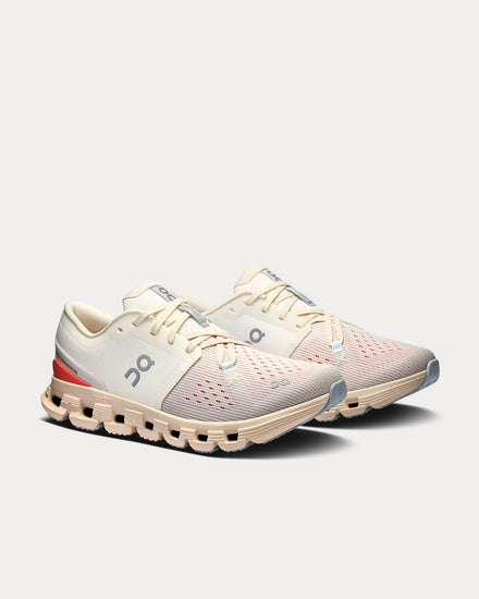 On Running Cloud X 4 Ivory / Salmon Running Shoes - 3