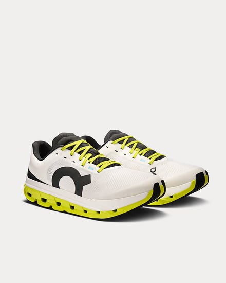 On Running Cloudflow 5 White / Lime Running Shoes - 3