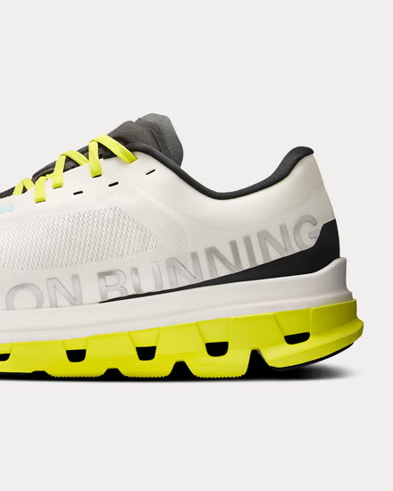 On Running Cloudflow 5 White / Lime Running Shoes - 5