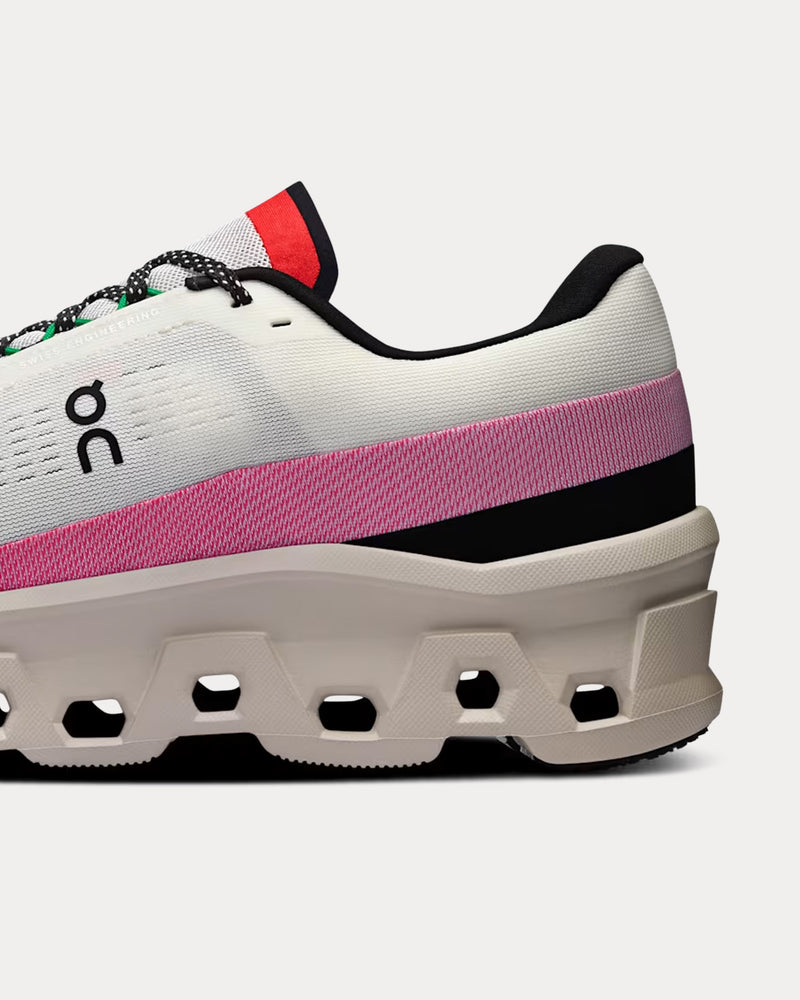 on cloud womens monsters On Running Women's Cloudmonster 2 Ivory / Red Running Shoes