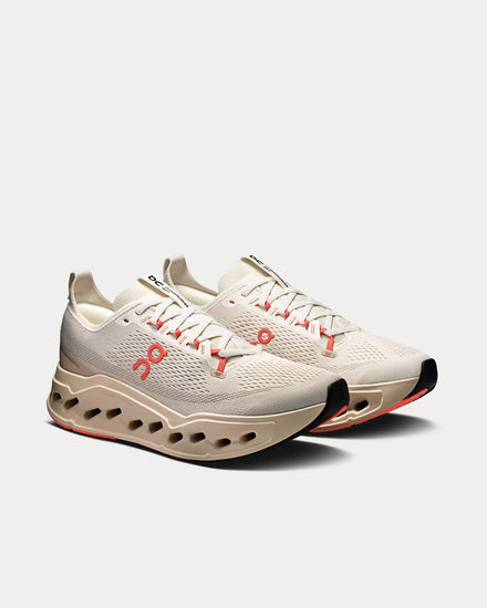 On Running Cloudsurfer Max Ivory / Salmon Running Shoes - 3