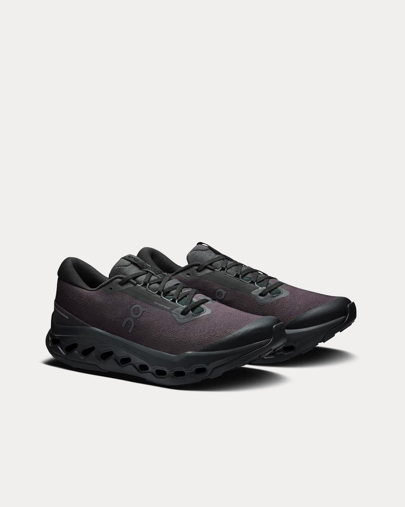 On Running Cloudsurfer Trail 2 Waterproof Black / Black Running Shoes - 3
