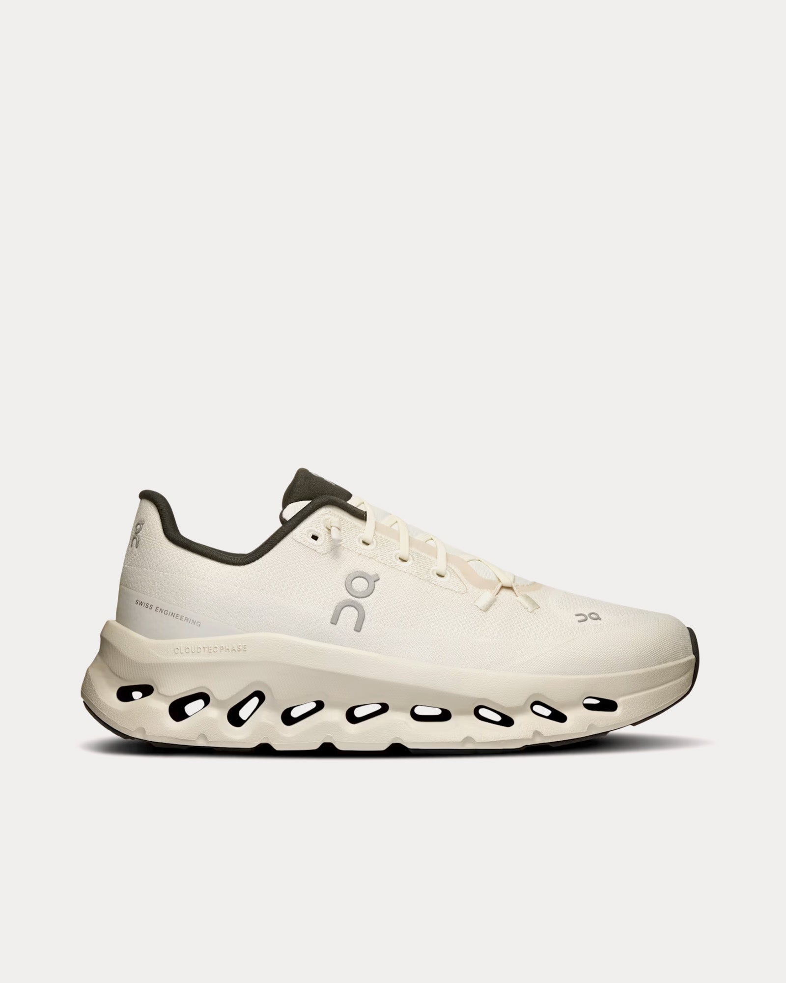 On Running White Pearl Sneakers with Tan Accents WMNS) On Running Cloud X 4  main image 4