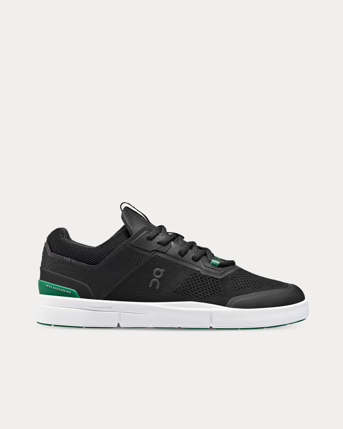靴 THEROGERSpin On Running Men's The Roger Spin Black / Green Low Top Sneakers