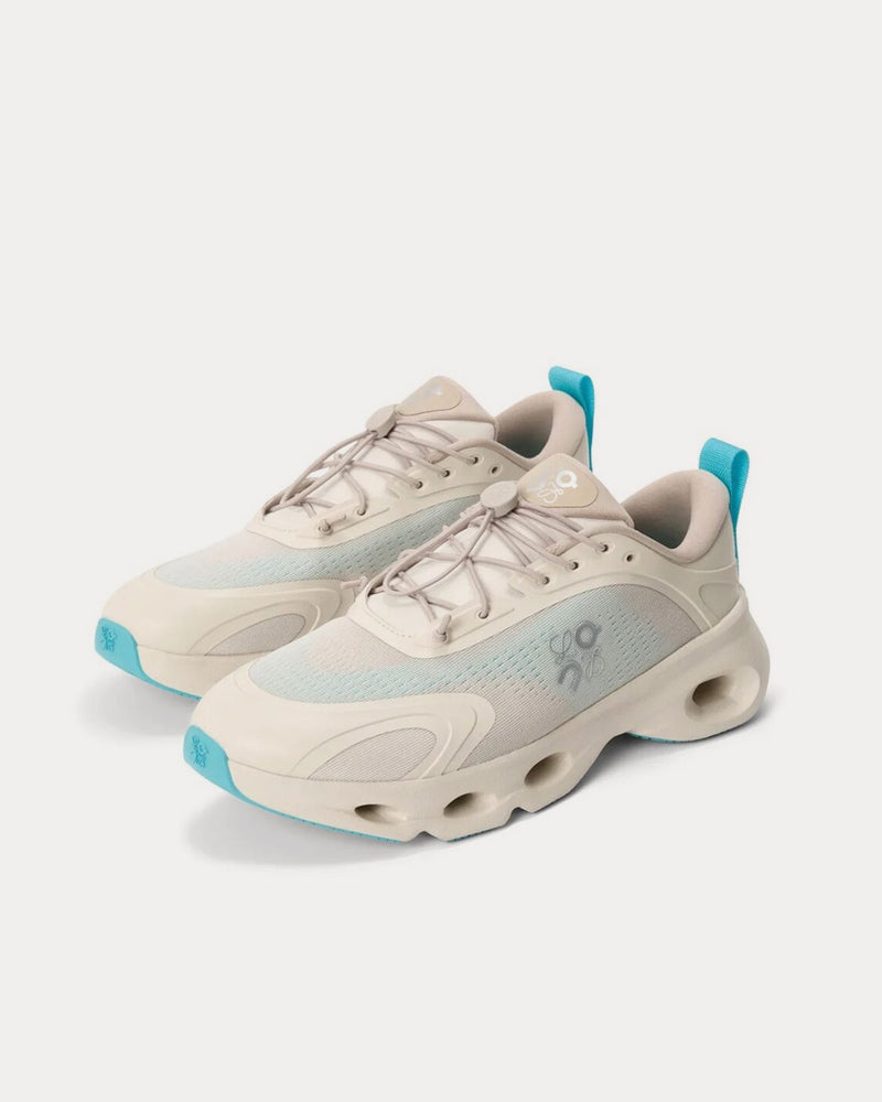 On Running x Loewe Cloudsolo Off White / Blue Low Top Sneakers - 2