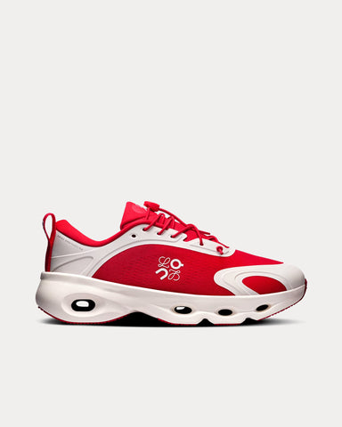 On Running x Loewe Cloudsolo Red / Eggshell Low Top Sneakers