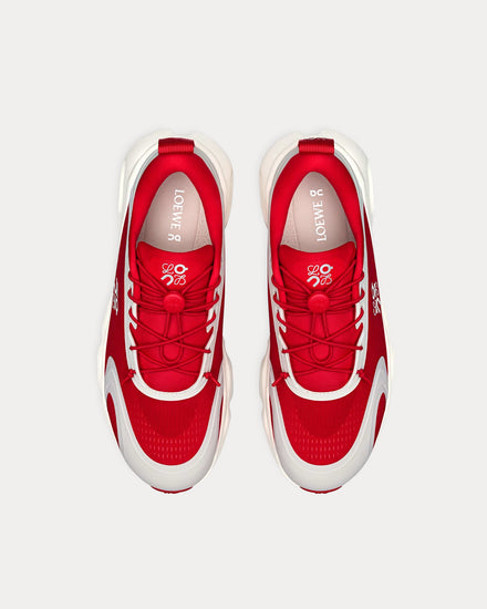 On Running x Loewe Cloudsolo Red / Eggshell Low Top Sneakers - 2