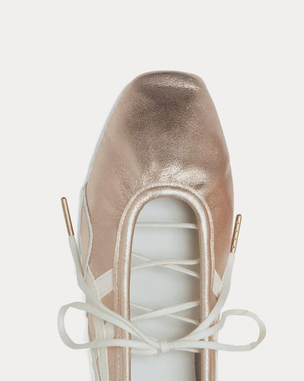 Onitsuka Tiger Gymnarina Rose Gold / Cream Ballerina Sneakers - 6