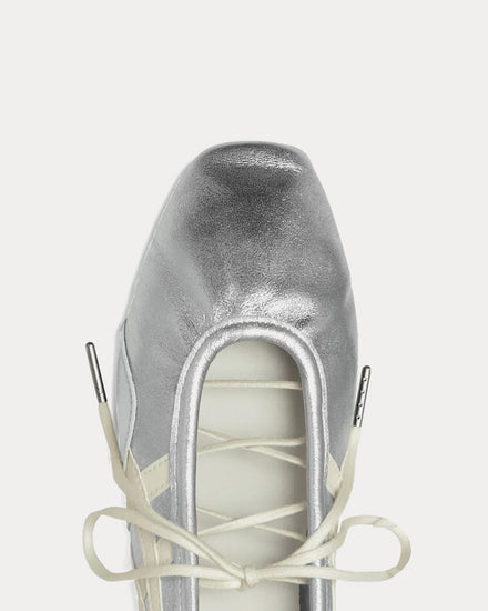 Onitsuka Tiger Gymnarina Silver / Cream Ballerina Sneakers - 6
