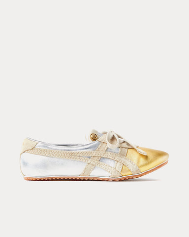 Versace x Onitsuka Tiger TAI-CHI Sakura Metallic Silver / Gold Low Top Sneakers