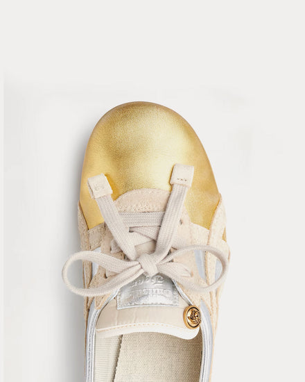 Versace x Onitsuka Tiger TAI-CHI Sakura Metallic Silver / Gold Low Top Sneakers - 5