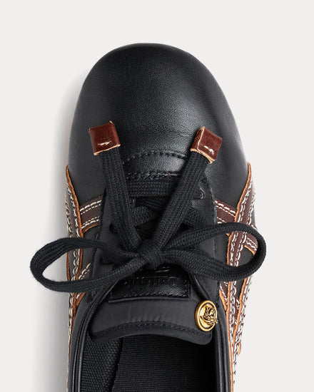 Versace x Onitsuka Tiger TAI-CHI Sakura Nappa Black / Brown Low Top Sneakers - 5