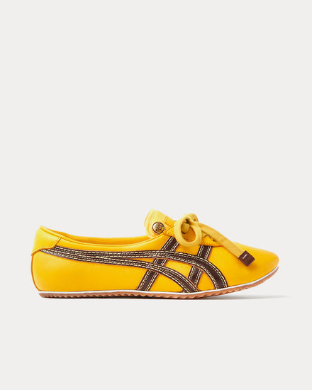 Versace x Onitsuka Tiger TAI-CHI Sakura Nappa Brown / Yellow Low Top Sneakers - 1
