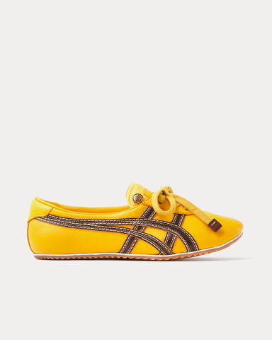 Versace x Onitsuka Tiger TAI-CHI Sakura Nappa Brown / Yellow Low Top Sneakers