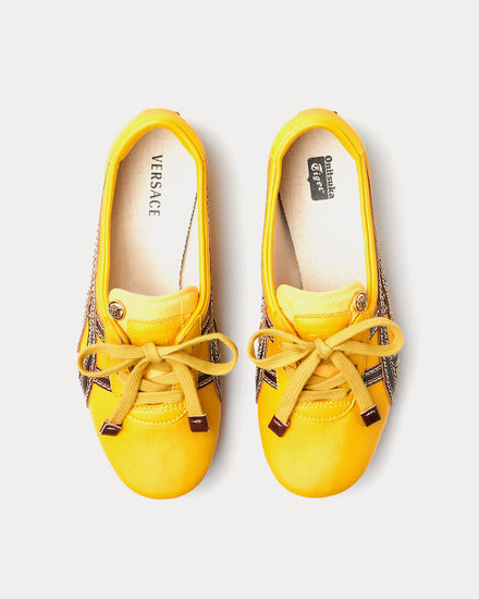 Versace x Onitsuka Tiger TAI-CHI Sakura Nappa Brown / Yellow Low Top Sneakers - 2
