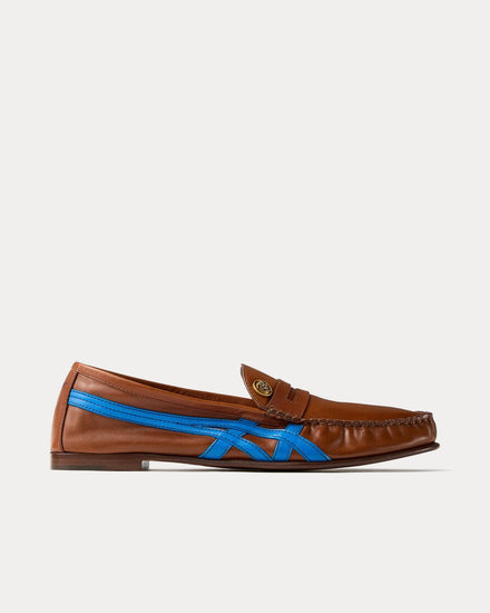 Versace x Onitsuka Tiger Men's Sakura Leather Brown / Blue Loafers