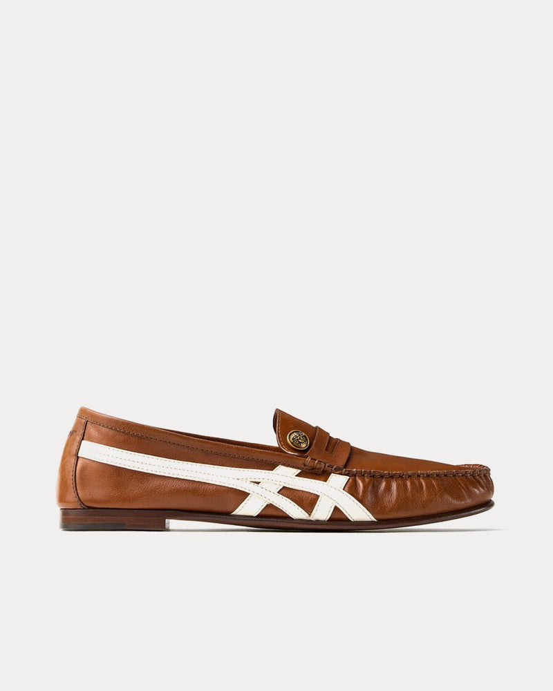 Versace x Onitsuka Tiger Men's Sakura Leather Brown / White Loafers