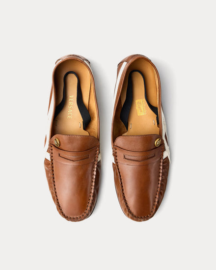 Versace x Onitsuka Tiger Men's Sakura Leather Brown / White Loafers