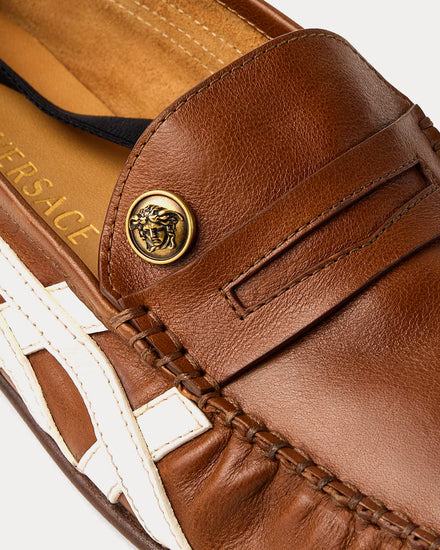Versace x Onitsuka Tiger Men's Sakura Leather Brown / White Loafers
