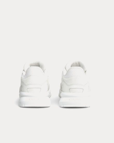 Celine Runner Suede Calfskin & Mesh Optic White Low Top Sneakers - 3