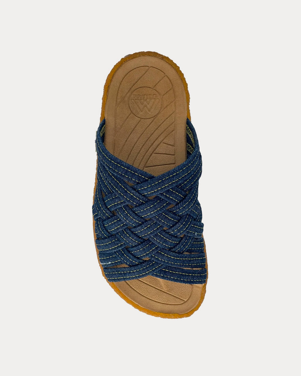 Malibu Sandals x orSlow Zuma Indigo Blue Denim Sandals - Sneak in Peace