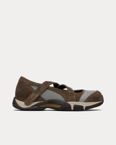 Our Legacy Sweetheart Dress Suede Brown Swan Slip On Sneakers