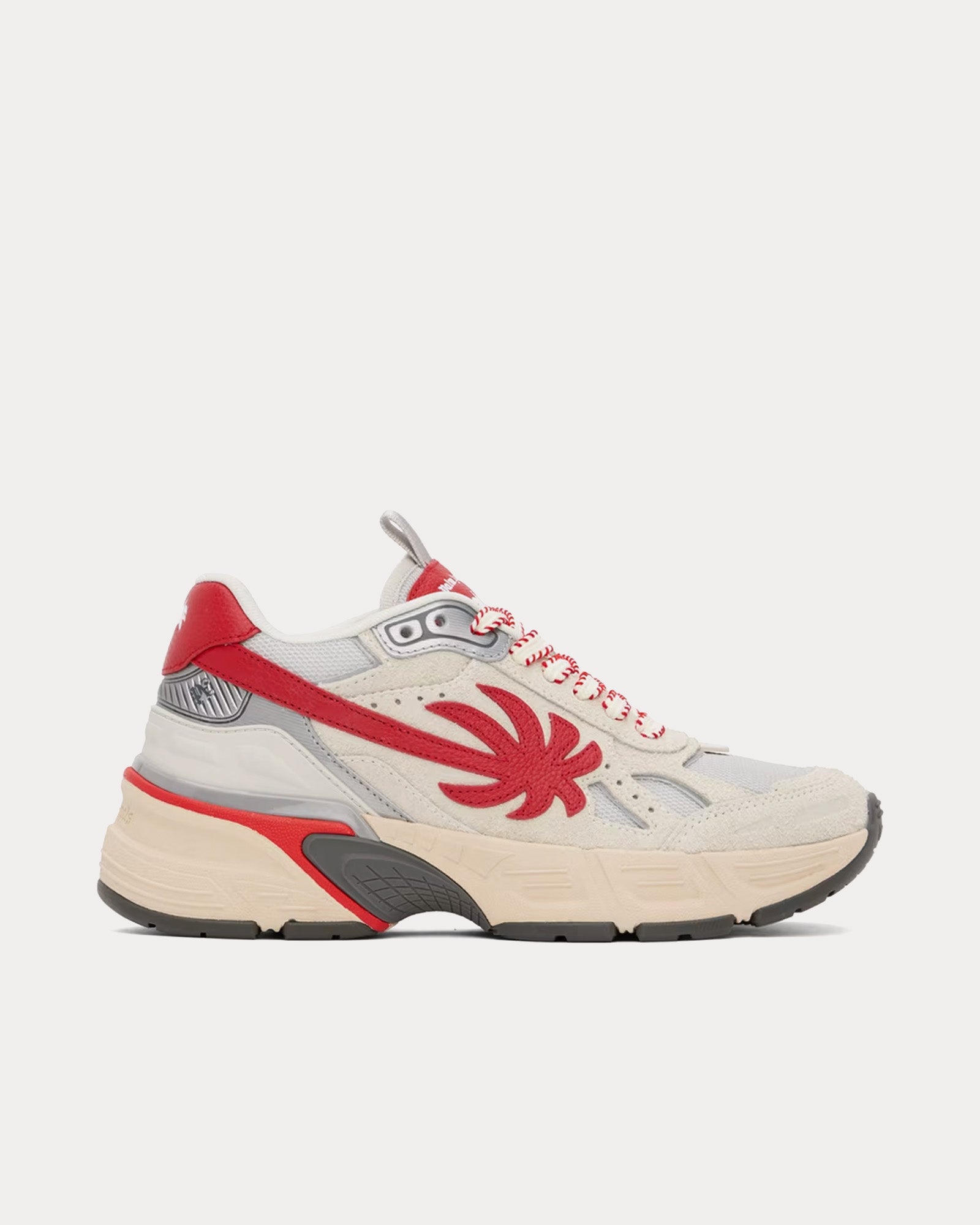 Palm Angels - PA 4 Beige / Red Low Top Sneakers