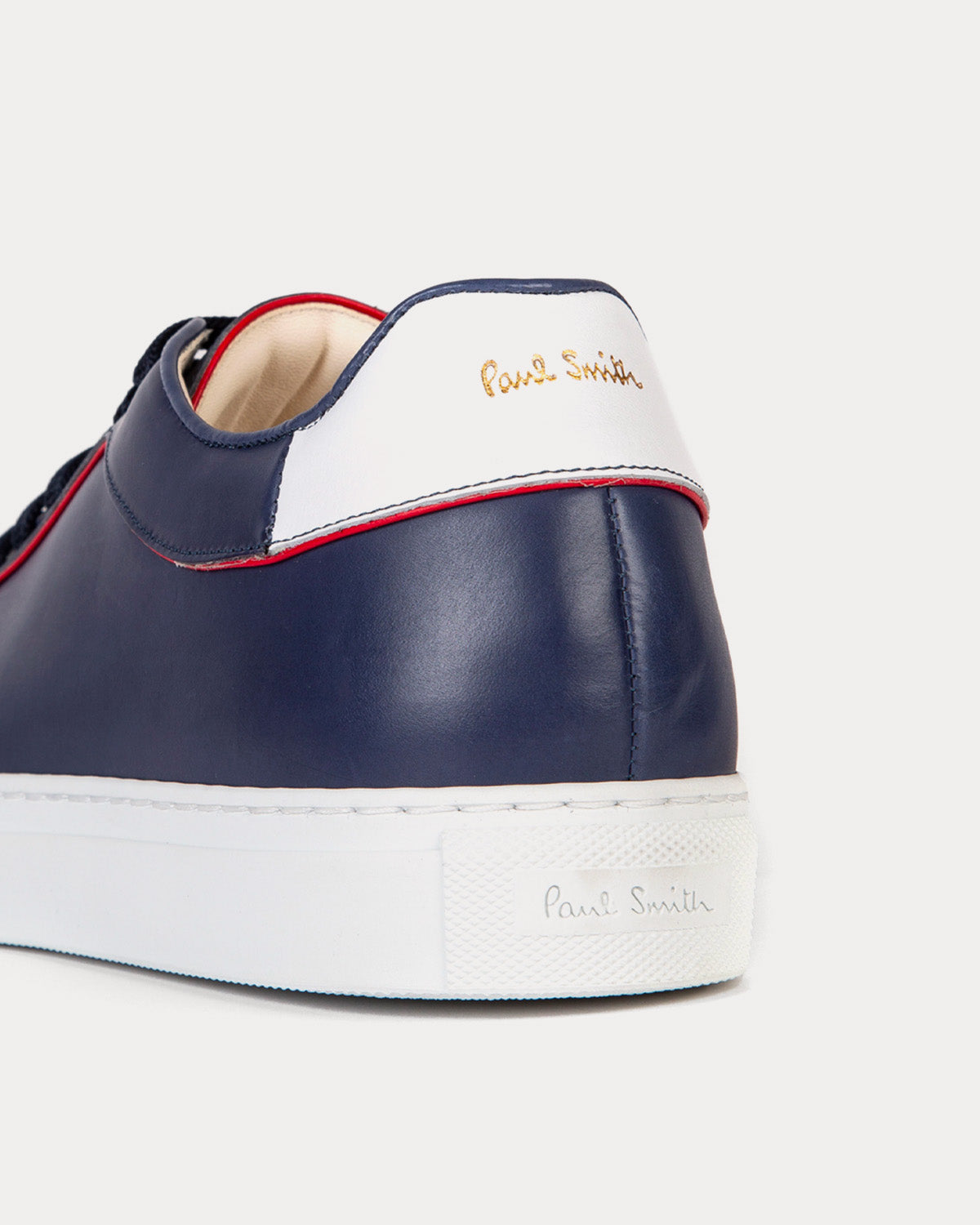 Paul Smith - Basso with Red Trim Navy Low Top Sneakers