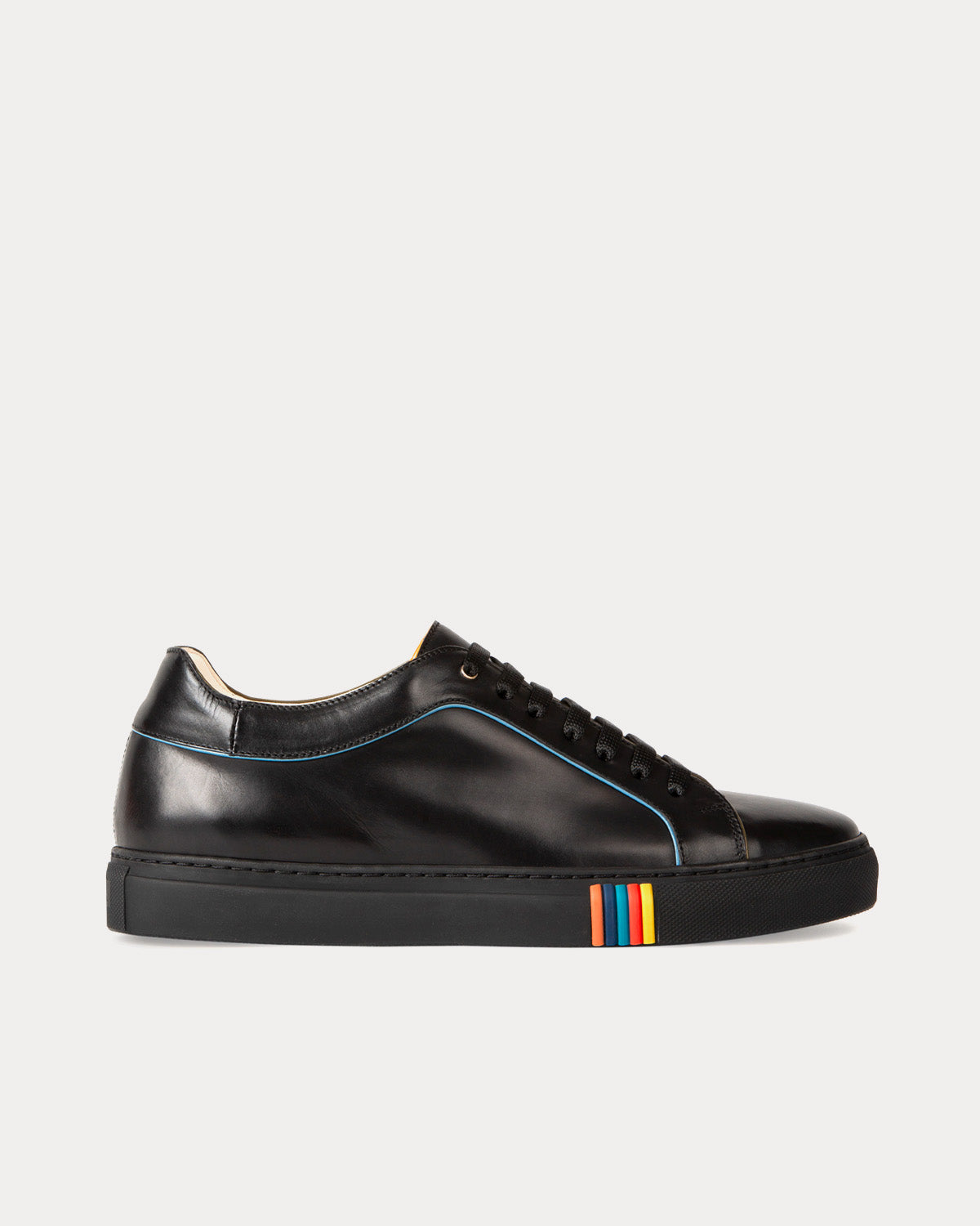 Paul Smith - Basso with Artist Stripe Trim Black Low Top Sneakers