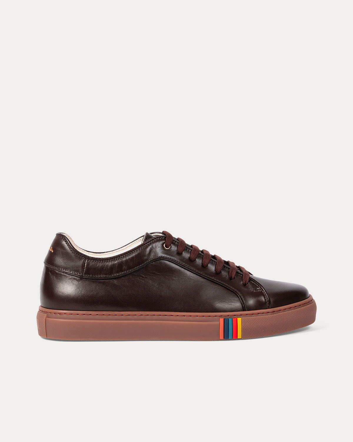 Paul Smith - Basso with Artist Stripe Leather Dark Brown Low Top Sneakers