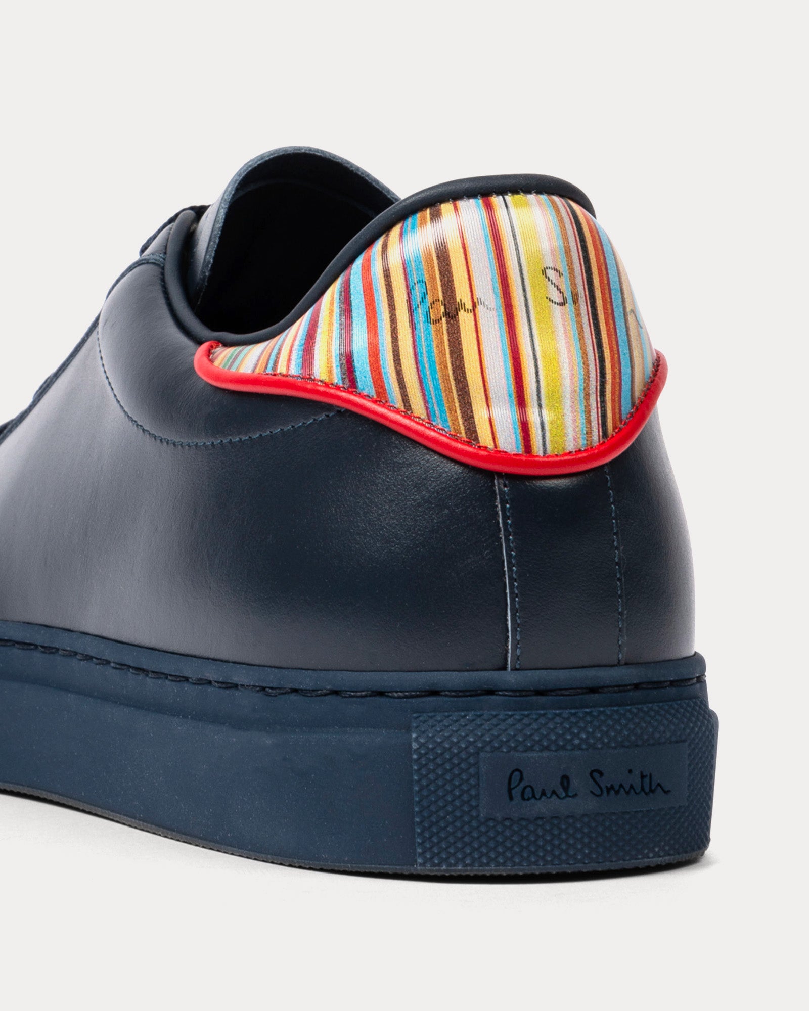 Paul Smith - Beck with Signature Stripe Leather Navy Low Top Sneakers
