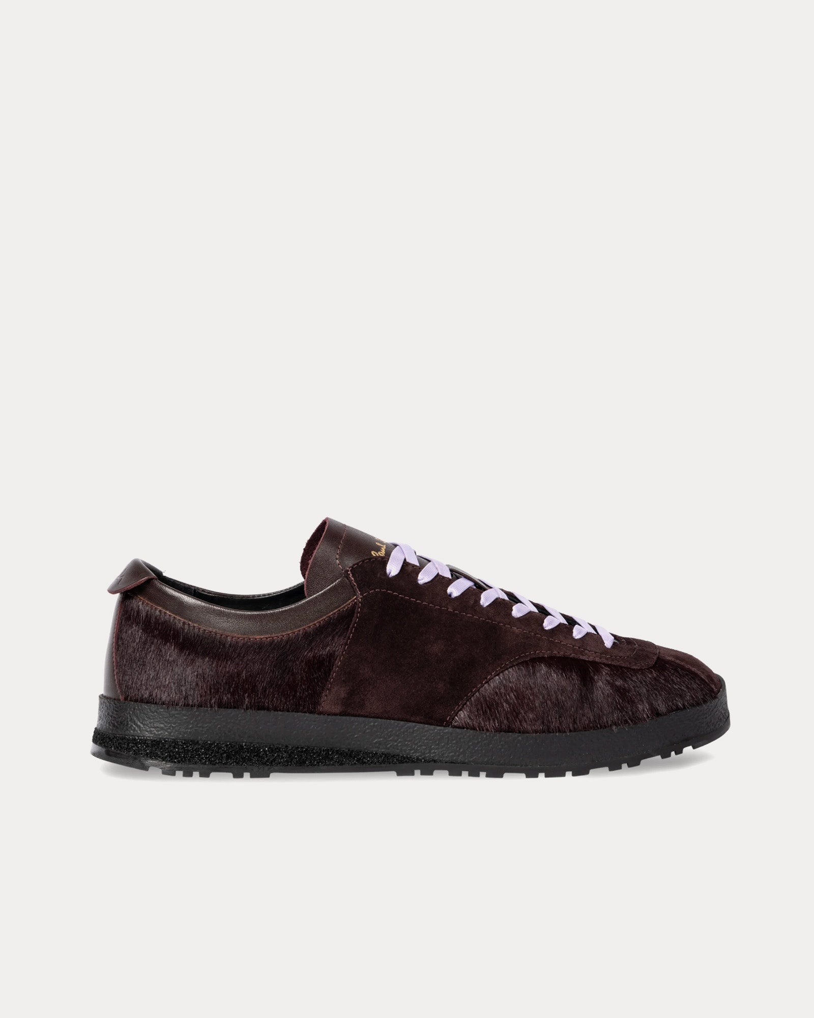 Paul Smith Men's Zephyr Leather Aubergine Low Top Sneakers