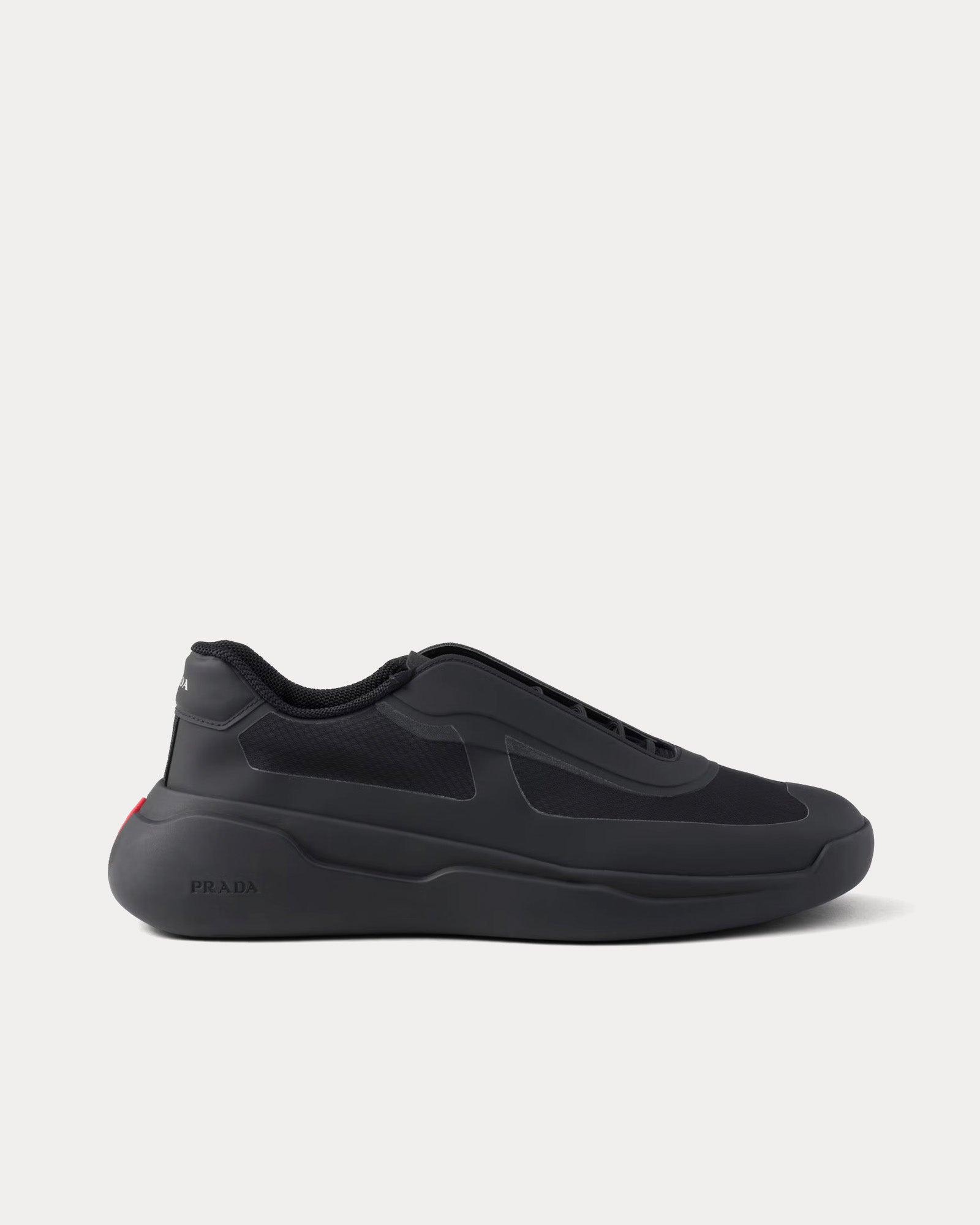 Prada Men's America's Cup Re-Nylon & Bike Fabric Black Low Top