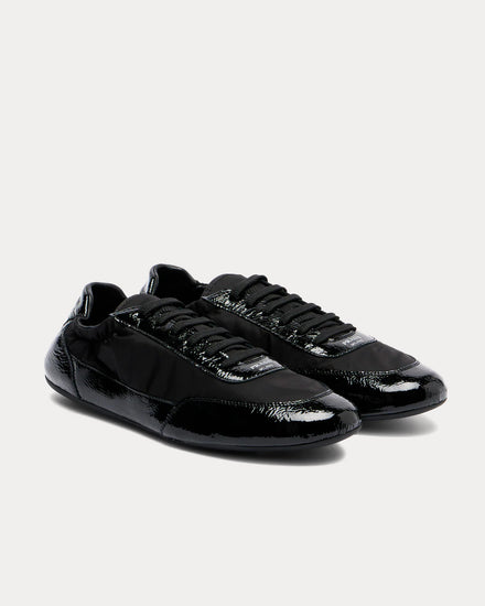 Prada Collapse Re-Nylon & Leather Black Low Top Sneakers - 2