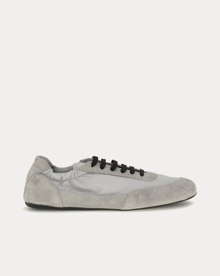 Prada Collapse Re-Nylon & Suede Cloudy Grey Low Top Sneakers - 1