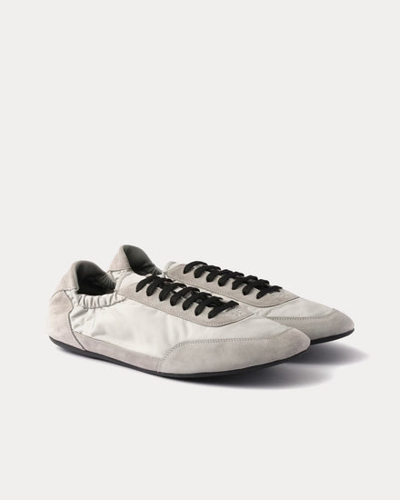 Prada Collapse Re-Nylon & Suede Cloudy Grey Low Top Sneakers - 3