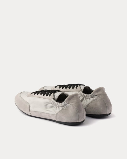 Prada Collapse Re-Nylon & Suede Cloudy Grey Low Top Sneakers - 4
