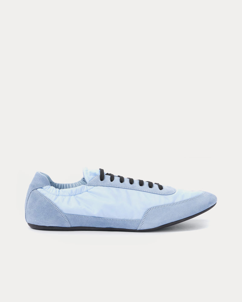 Prada Collapse Re-Nylon & Suede Light Blue Low Top Sneakers - 1