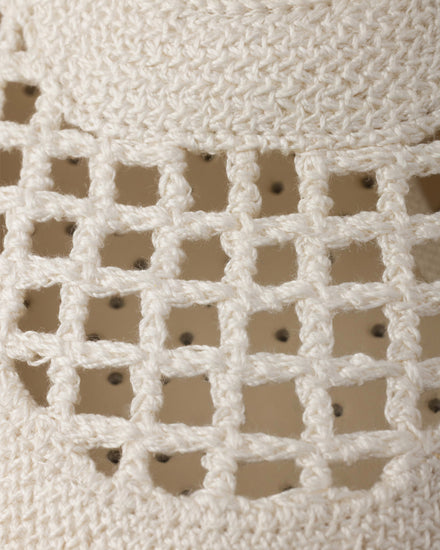 Prada Collapse Crochet Ivory Low Top Sneakers - 5