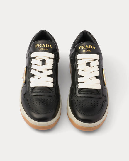 Prada Downtown Nappa Leather Black Low Top Sneakers - 2