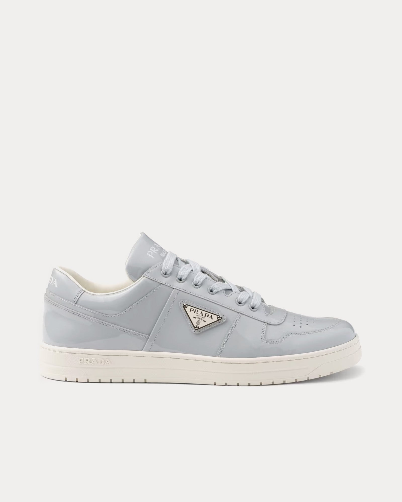 Prada - Downtown Patent Leather Cornflower Low Top Sneakers