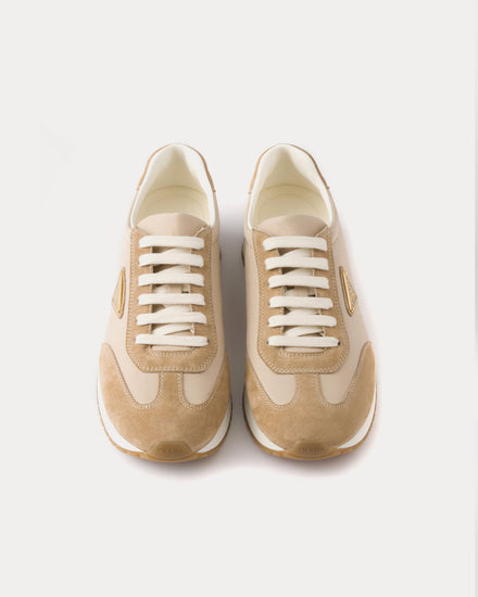 Prada Drill Fabric & Suede Cord Low Top Sneakers - 2